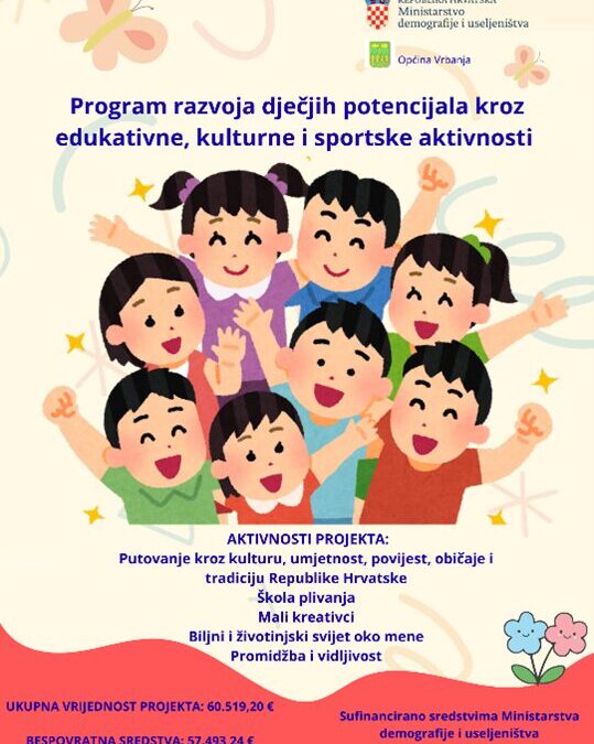 „Program razvoja dječjih potencijala kroz edukativne, kulturne i sportske aktivnosti“